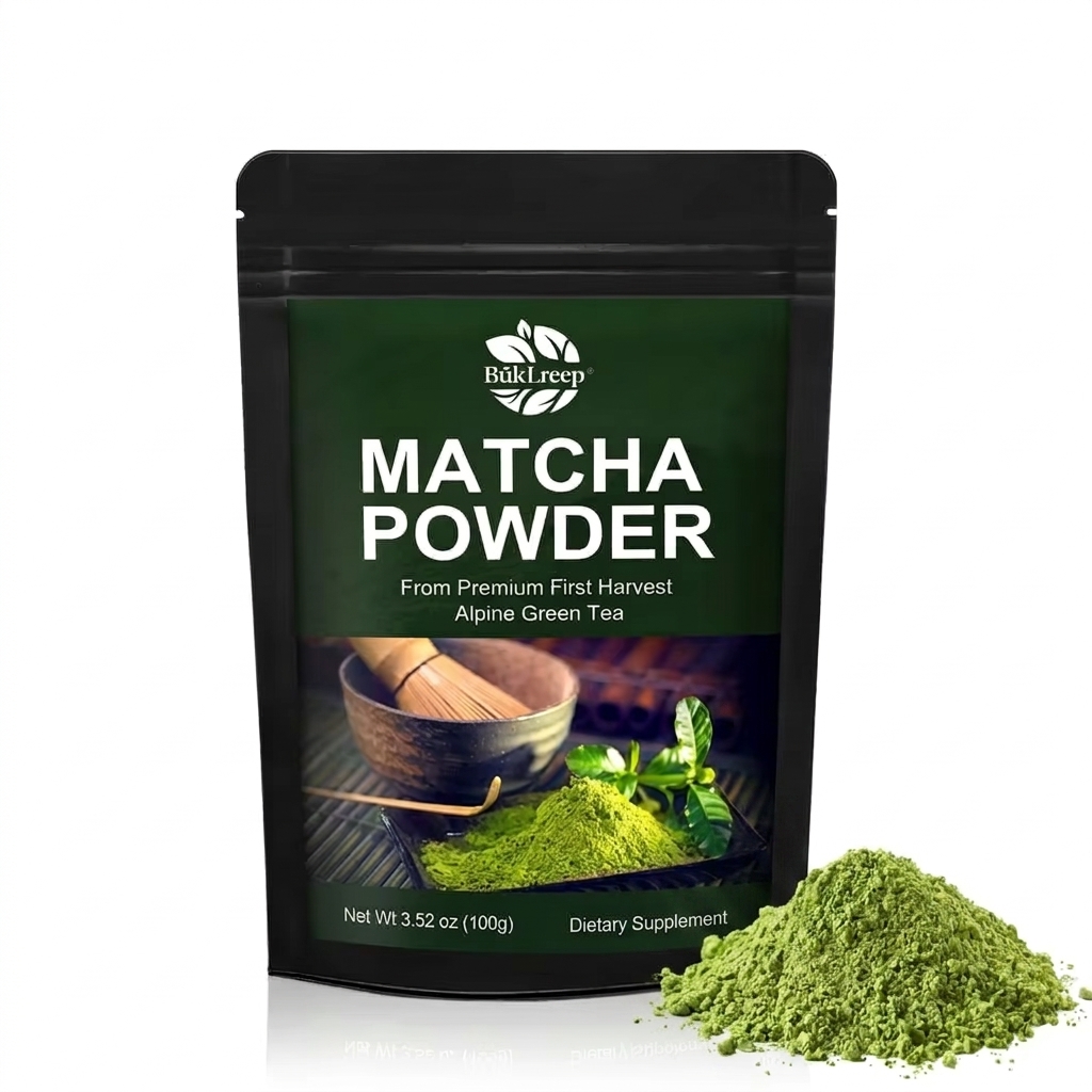 Herbal Supplement - Bubuk Matcha, Penambah Energi Alami &