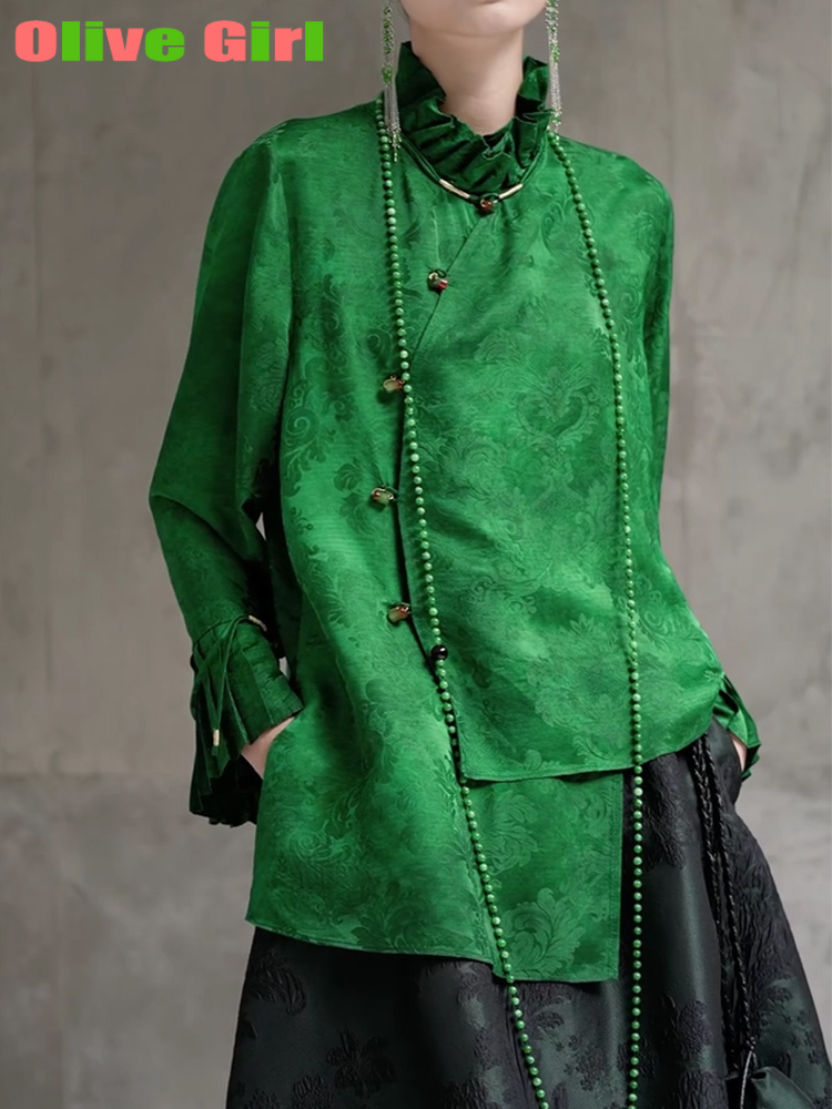 Echinacea - Blus Wanita Baju Tradisional Cina 2025