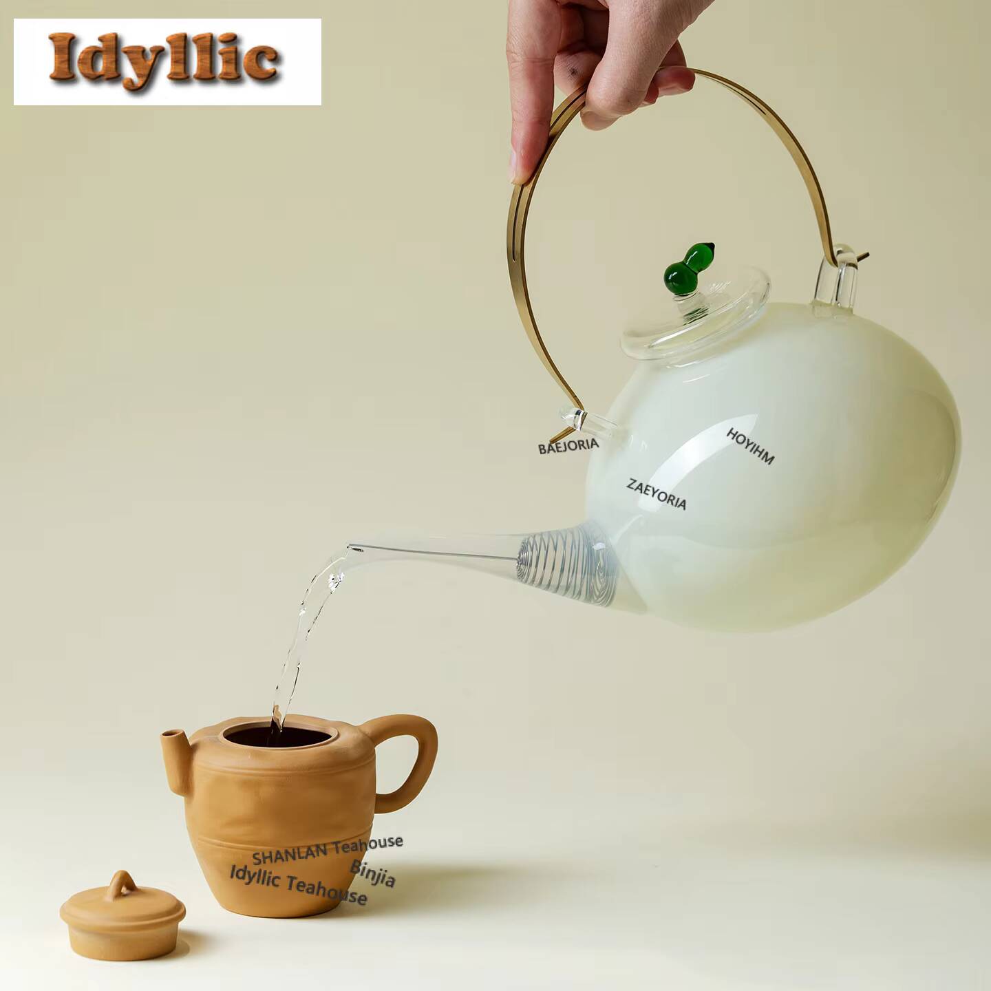 Ketel Air Panas Kaca Es Jade 8 - Herbal Tea ulasan dan harga
