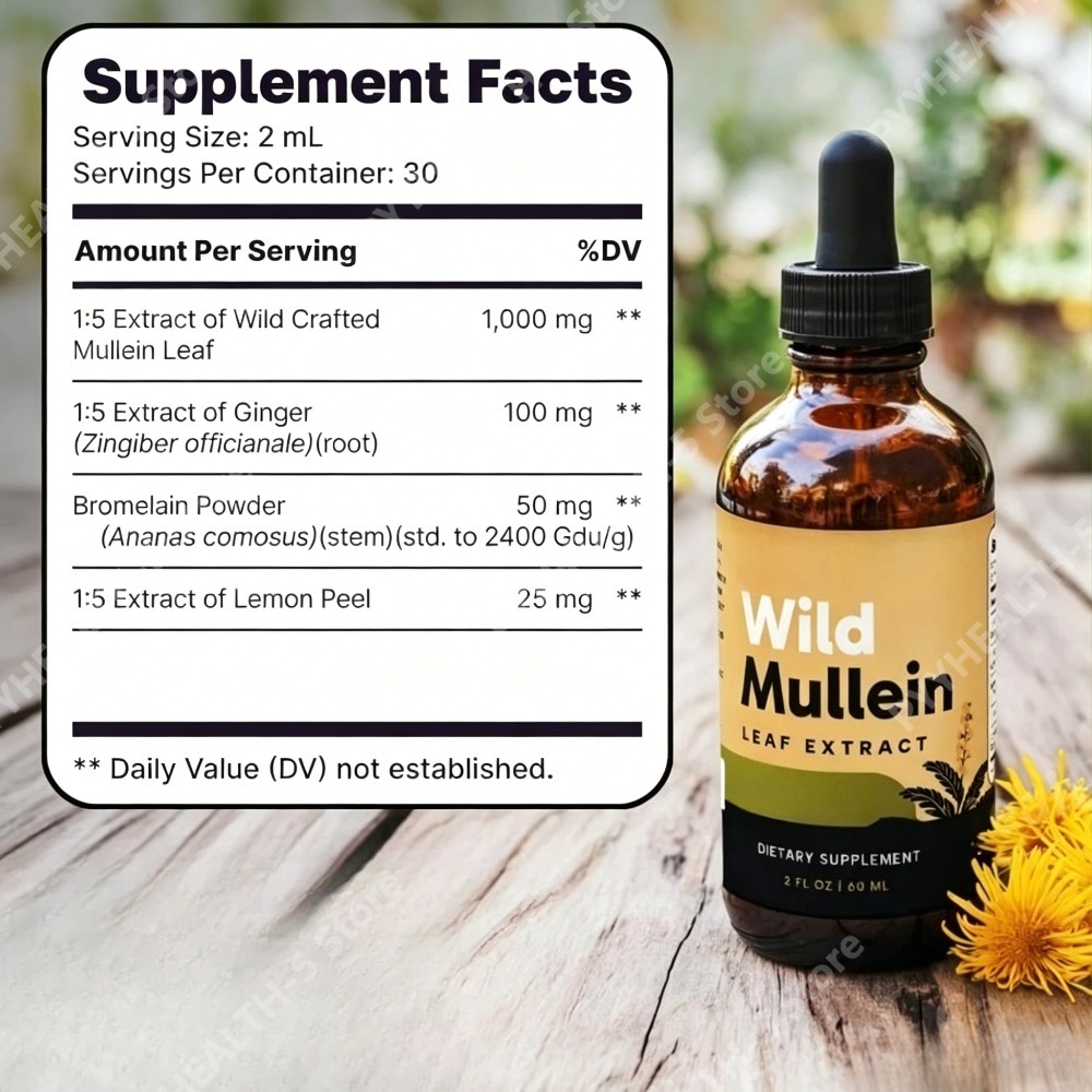 Tetes Daun Mullein Liar dengan - Herbal Supplement ulasan dan harga