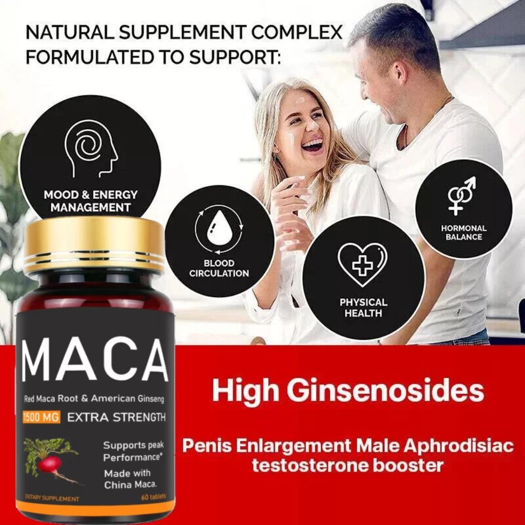 Suplemen Herbal Maca, Ginseng, - Herbal Supplement ulasan dan harga