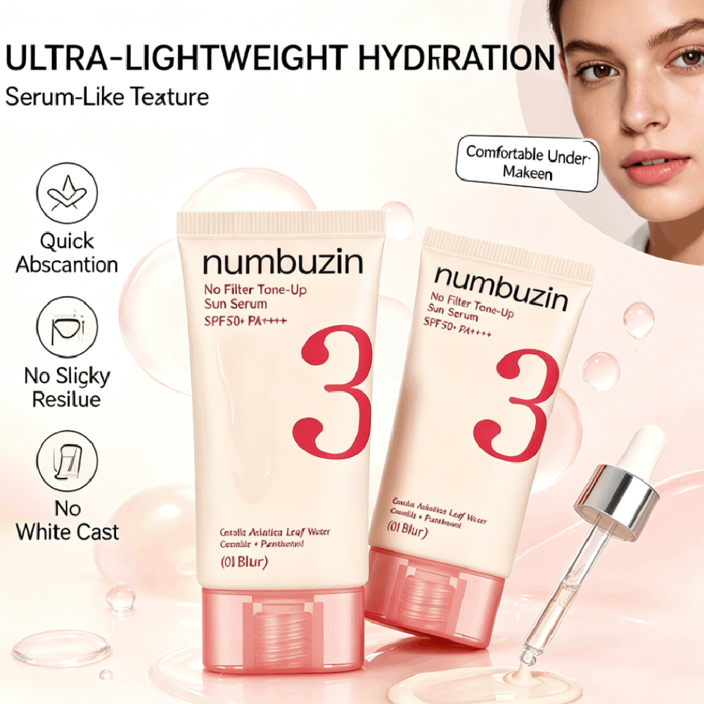 Numbuzin 3 Sun Serum SPF50+ Ce - Echinacea ulasan dan harga